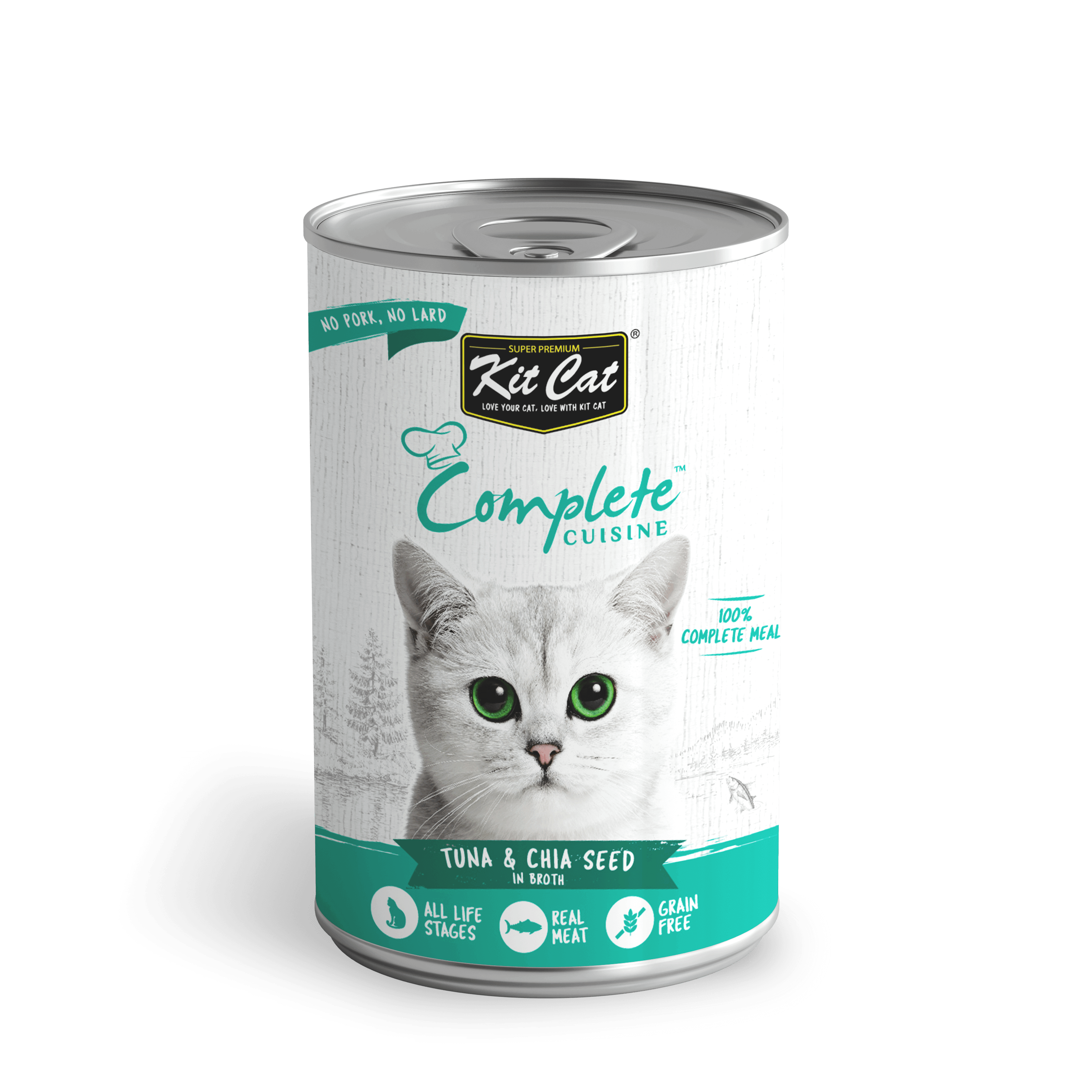 Wet Cat Food | Kit Cat | Complete Cuisine - Tuna And Chia Seed in Broth