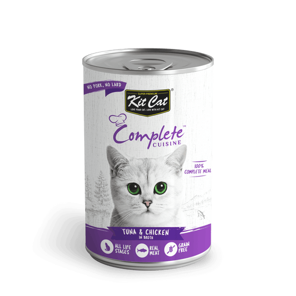 Wet Cat Food | Kit Cat | Complete Cuisine - Tuna and Chicken in Broth