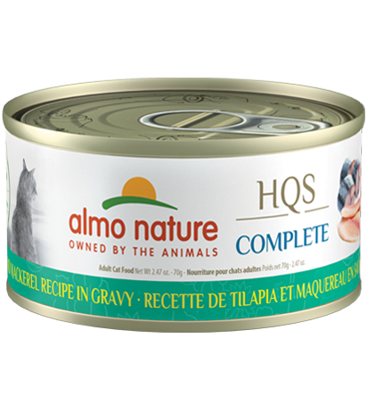 Almo Nature - HQS Complete Tilapia and Mackerel Recipe in Gravy (Wet Cat Food)