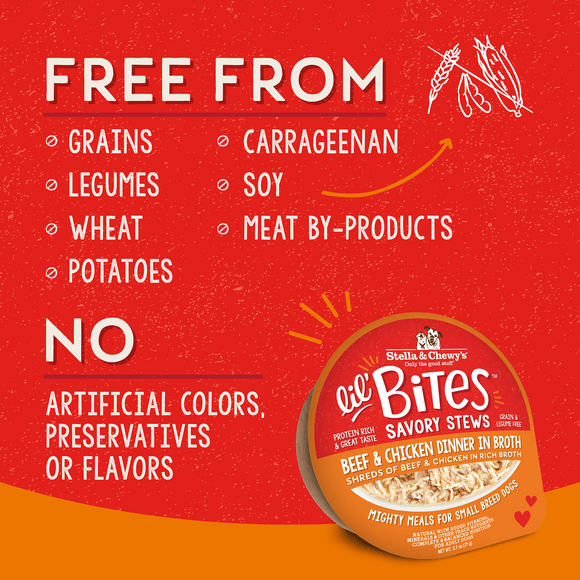 Stella & Chewy's Lil' Bites Savory Stews Beef & Chicken cup