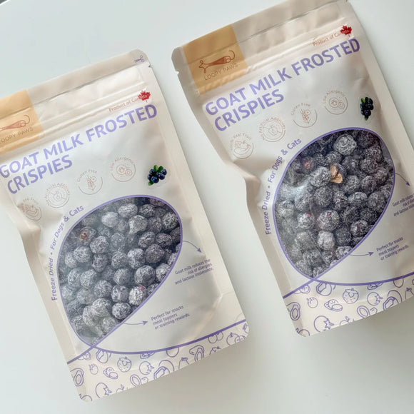 Loopy Paws - Goat Milk Frosted Crispies - Blueberry (For Dogs & Cats)