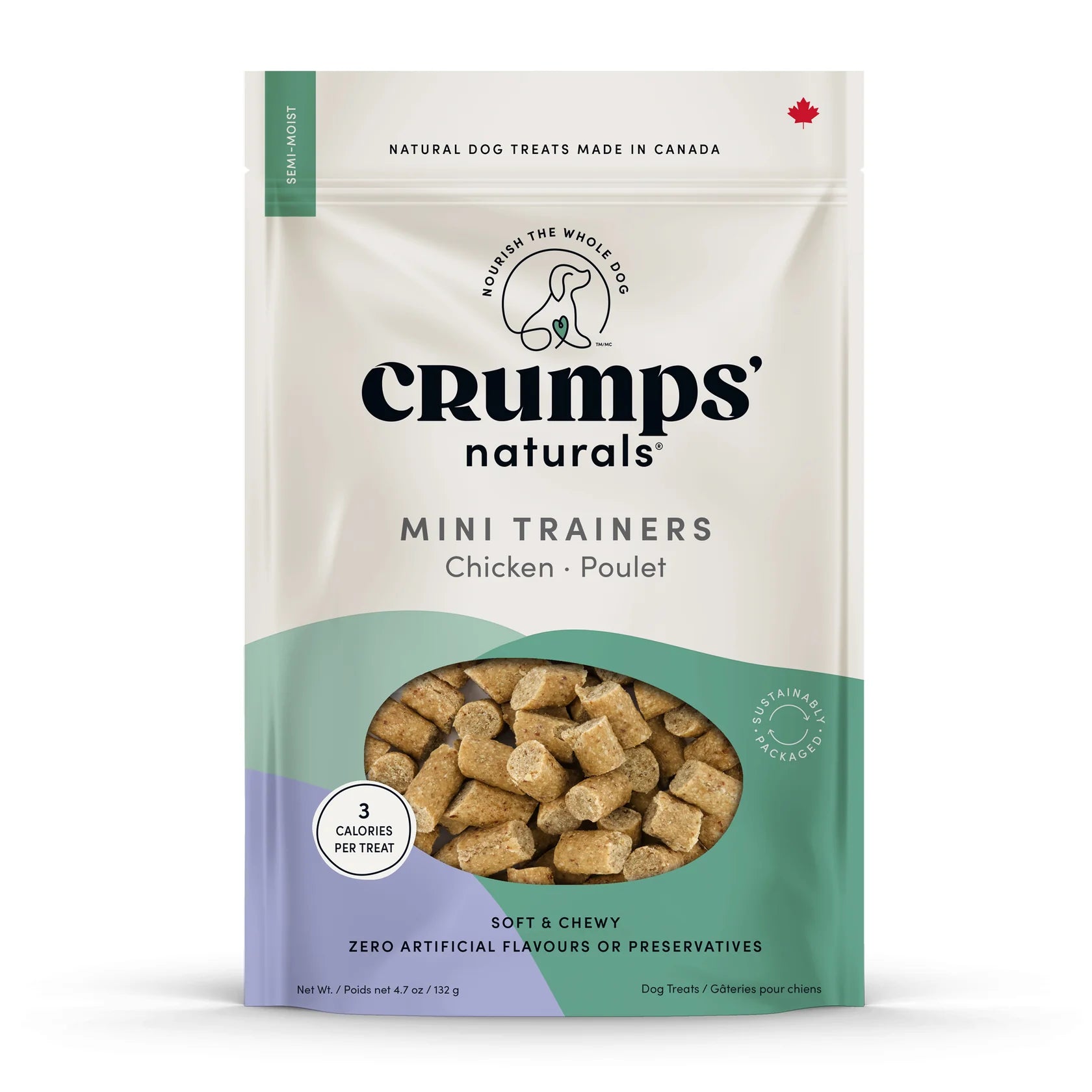 Crumps' Naturals - Mini Trainers Semi Moist Chicken Treat-1