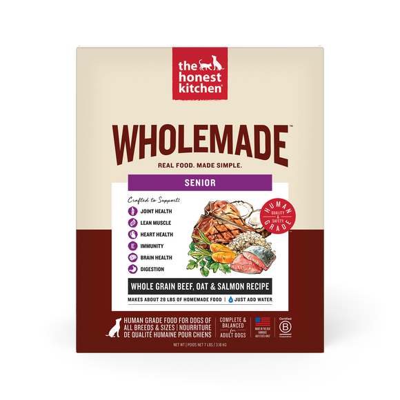 The Honest Kitchen Wholemade Whole Grain Beef, Oat & Salmon for Seniors