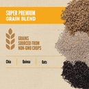 ORIJEN Amazing Grains Puppy non-GMO grain blend of chia, quinoa and oats
