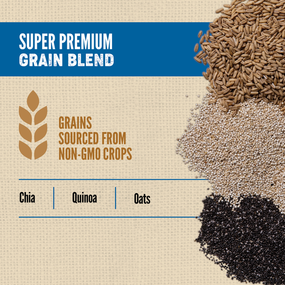 ORIJEN Amazing Grains non-GMO grain blend of chia, quinoa and oats