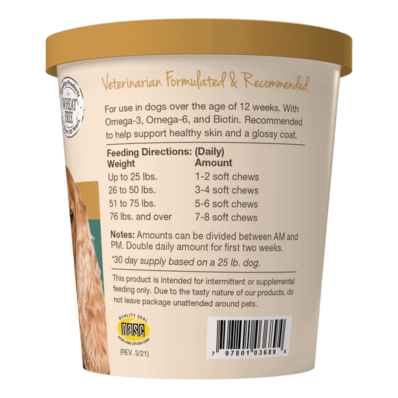 NaturVet - Skin & Coat Soft Chews (Dog/Cat) - Dog Supplement