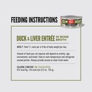 ORIJEN Chunks & Shreds Duck & Liver Entrée feeding guide