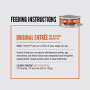 ORIJEN Chunks & Shreds Original Entrée feeding guide
