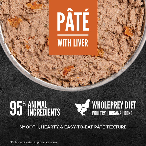 ORIJEN Chicken Recipe Pâté with Liver pâté in a bowl