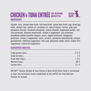 ORIJEN Chunks Chicken & Tuna Kitten Entrée ingredients and guaranteed analysis