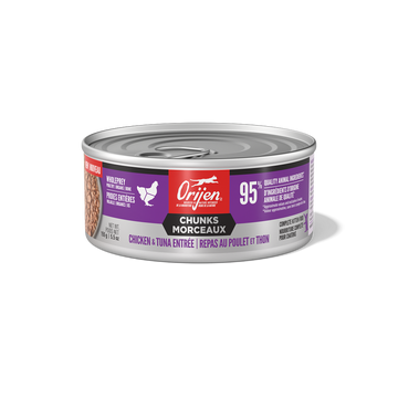 ORIJEN Chunks Chicken & Tuna Kitten Entrée 155g can