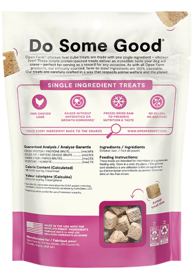 Open Farm - Freeze Dried Raw Single Ingredient Chicken Liver Treat (For Dogs)