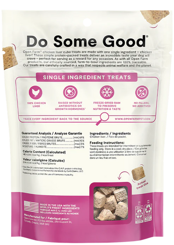 Open Farm - Freeze Dried Raw Single Ingredient Chicken Liver Treat (For Dogs)
