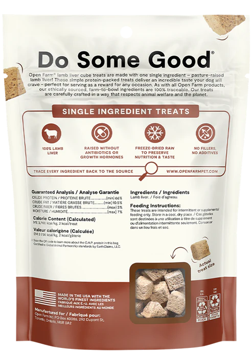 Open Farm - Freeze Dried Raw Single Ingredient Lamb Liver Treat (For Dogs)