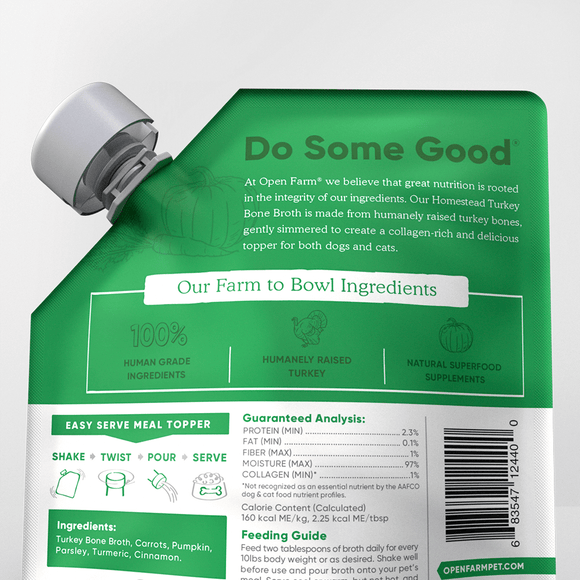 Open Farm | Homestead Turkey Bone Broth For Pets | ARMOR THE POOCH