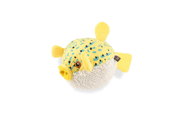 P.L.A.Y Ocean Buddies Puffer Fish plush dog toy