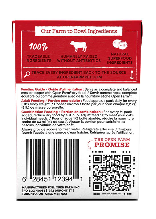 Open Farm - Grass Fed Beef Rustic Blend (Wet Cat Food)