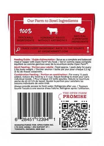 Open Farm - Grass Fed Beef Rustic Blend (Wet Cat Food)