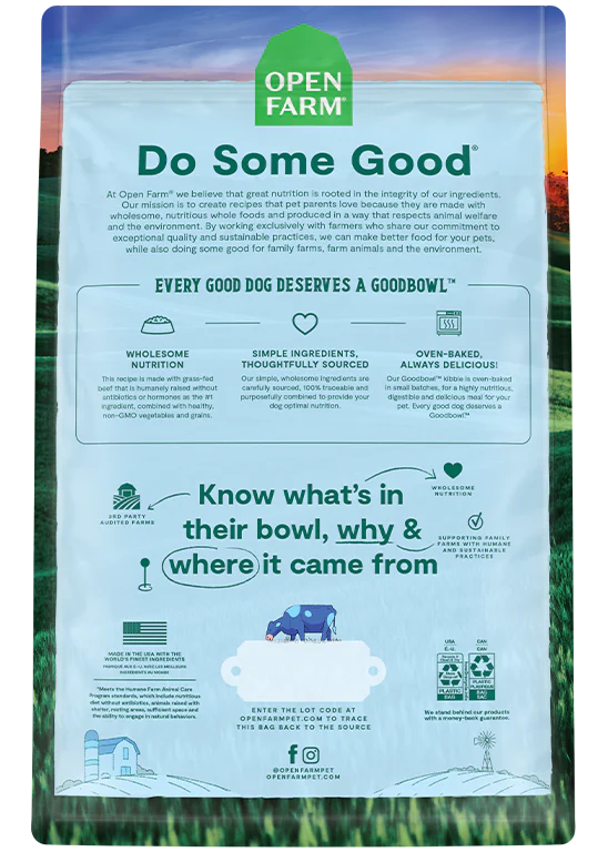 Open Farm - GoodBowl™ Grass-Fed Beef & Brown Rice Recipe (Dry Dog Food)