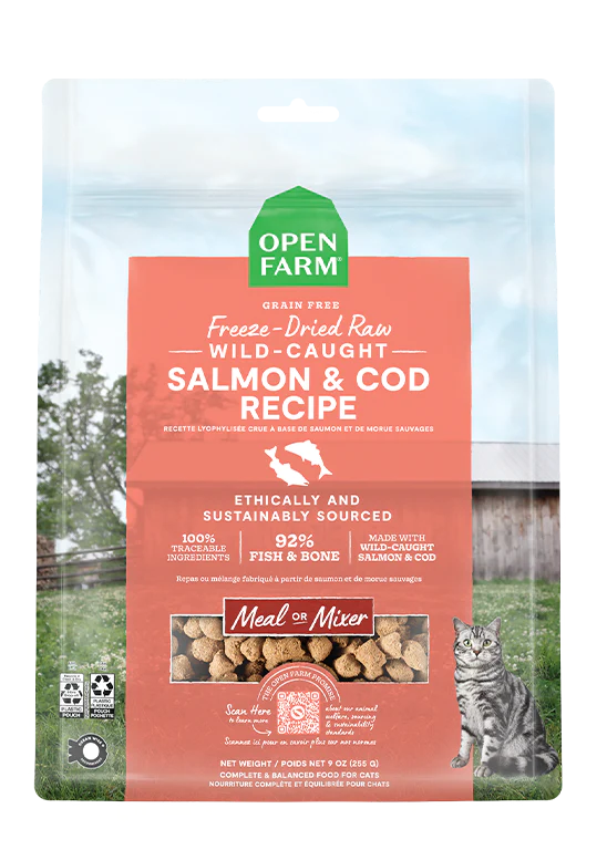 Open Farm - Wild-Caught Salmon & Cod Freeze Dried Raw (For Cats)