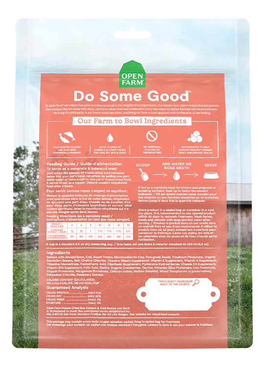 Open Farm - Wild-Caught Salmon & Cod Freeze Dried Raw (For Cats)