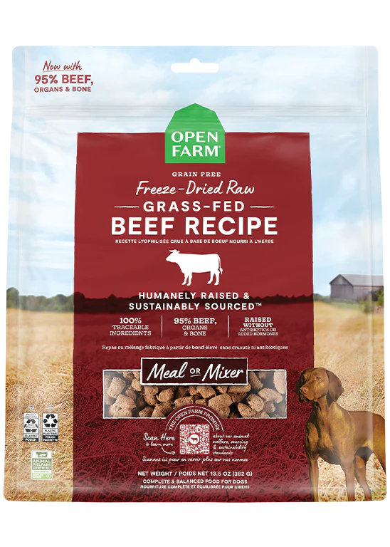 Open Farm - Grass Fed Beef Freeze Dried Raw Dog Food