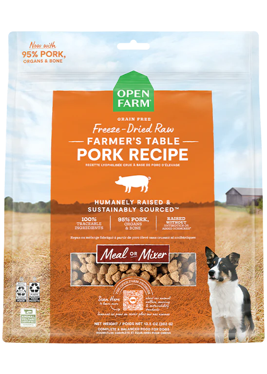 Open Farm - Farmer's Table Pork Freeze Dried Raw Dog Food