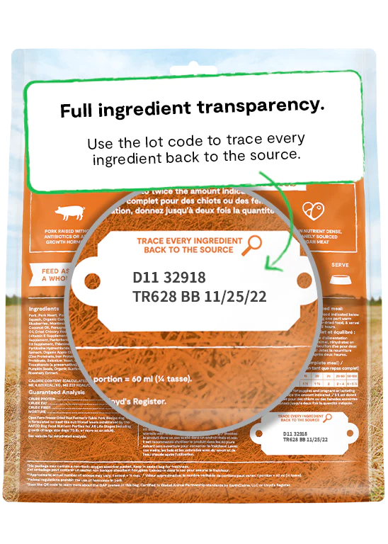 Open Farm - Farmer's Table Pork Freeze Dried Raw Dog Food