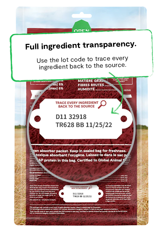 Open Farm - Grass Fed Beef Freeze Dried Raw Patties Dog Food