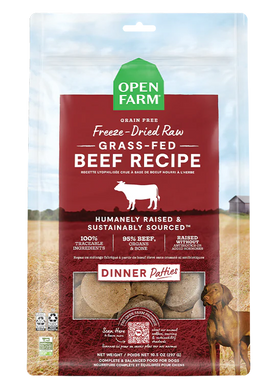 Open Farm - Grass Fed Beef Freeze Dried Raw Patties Dog Food