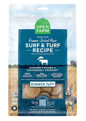 Open Farm - Surf & Turf Freeze Dried Raw Patties Dog Food