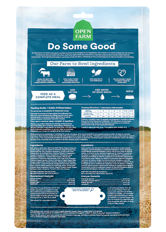 Open Farm - Surf & Turf Freeze Dried Raw Patties Dog Food