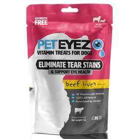 PETEYEZ - Eliminate Tear Stain Treats - Beef Liver (For Dogs)