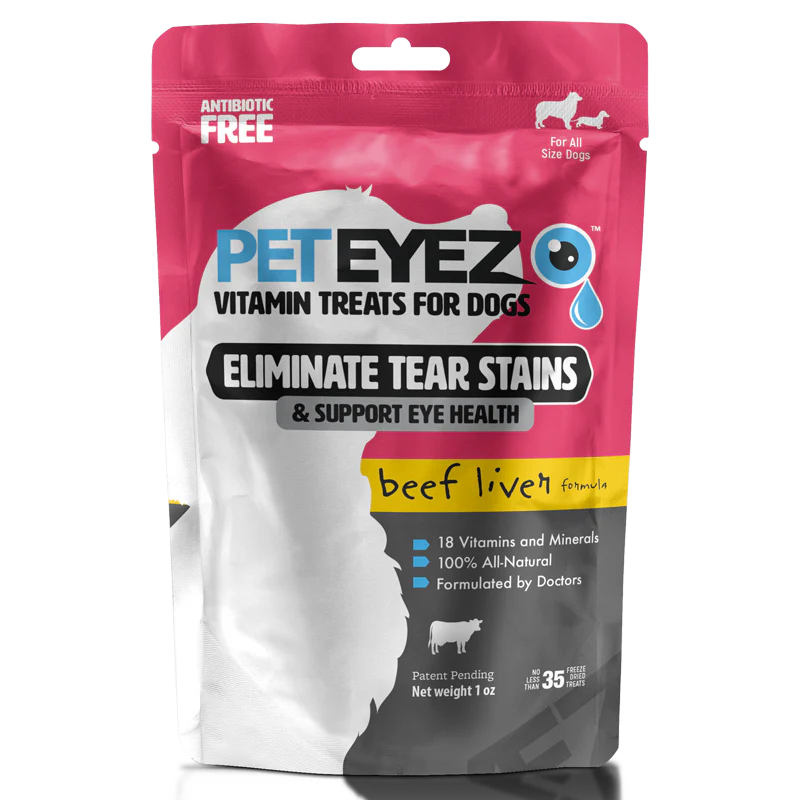 PETEYEZ - Eliminate Tear Stain Treats - Beef Liver (For Dogs)