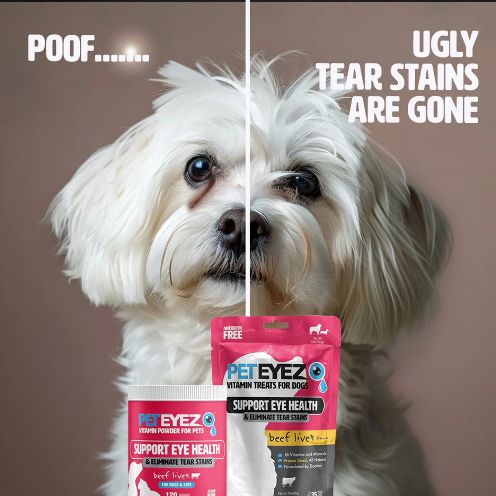 PETEYEZ - Eliminate Tear Stain Treats - Beef Liver (For Dogs)