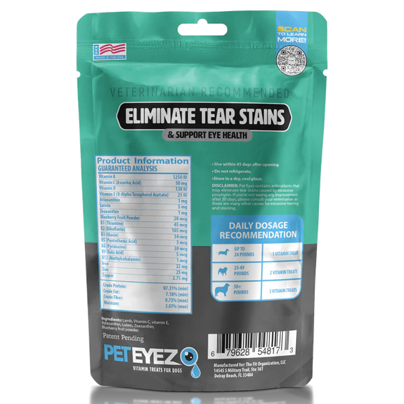 PETEYEZ - Eliminate Tear Stain Treats - Lamb (For Dogs)