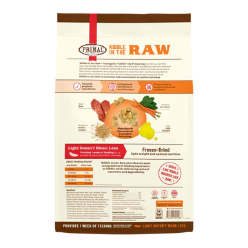 Primal - Kibble In The Raw - Beef Recipe (Dog Food)