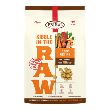 Primal - Kibble In The Raw - Beef Recipe (Dog Food)