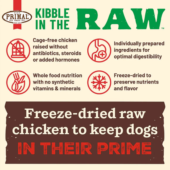 Primal - Kibble In The Raw - Small Breed Chicken Recipe (Dog Food)