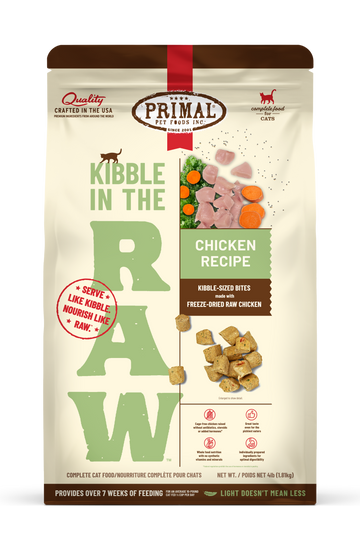 Primal Kibble in the Raw Chicken Recipe Cat Food