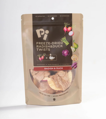 Pi - Freeze-Dried Meat Twists - Radishes & Duck (For Dogs & Cats)
