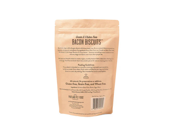 Portland Pet Food - Grain & Gluten-Free Bacon Biscuits Dog Treats