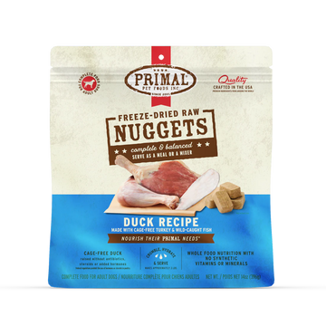 Primal - Nuggets - Freeze Dried Nuggets - Duck Formula (Dog Food)