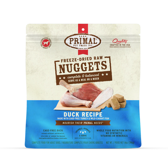 Primal - Nuggets - Freeze Dried Nuggets - Duck Formula (Dog Food)
