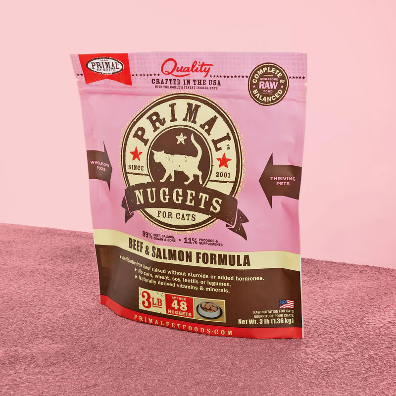 Primal - Nuggets - Raw Beef & Salmon (For Cats) - Frozen Product