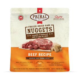 Primal - Nuggets - Freeze Dried Nuggets - Beef Formula (Dog Food)
