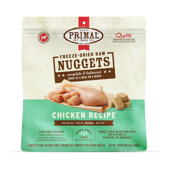 Primal - Nuggets - Freeze Dried Nuggets - Chicken Formula (Dog Food)