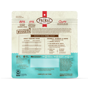 Primal - Nuggets - Freeze Dried Nuggets - Chicken & Salmon Formula (Cat Food)