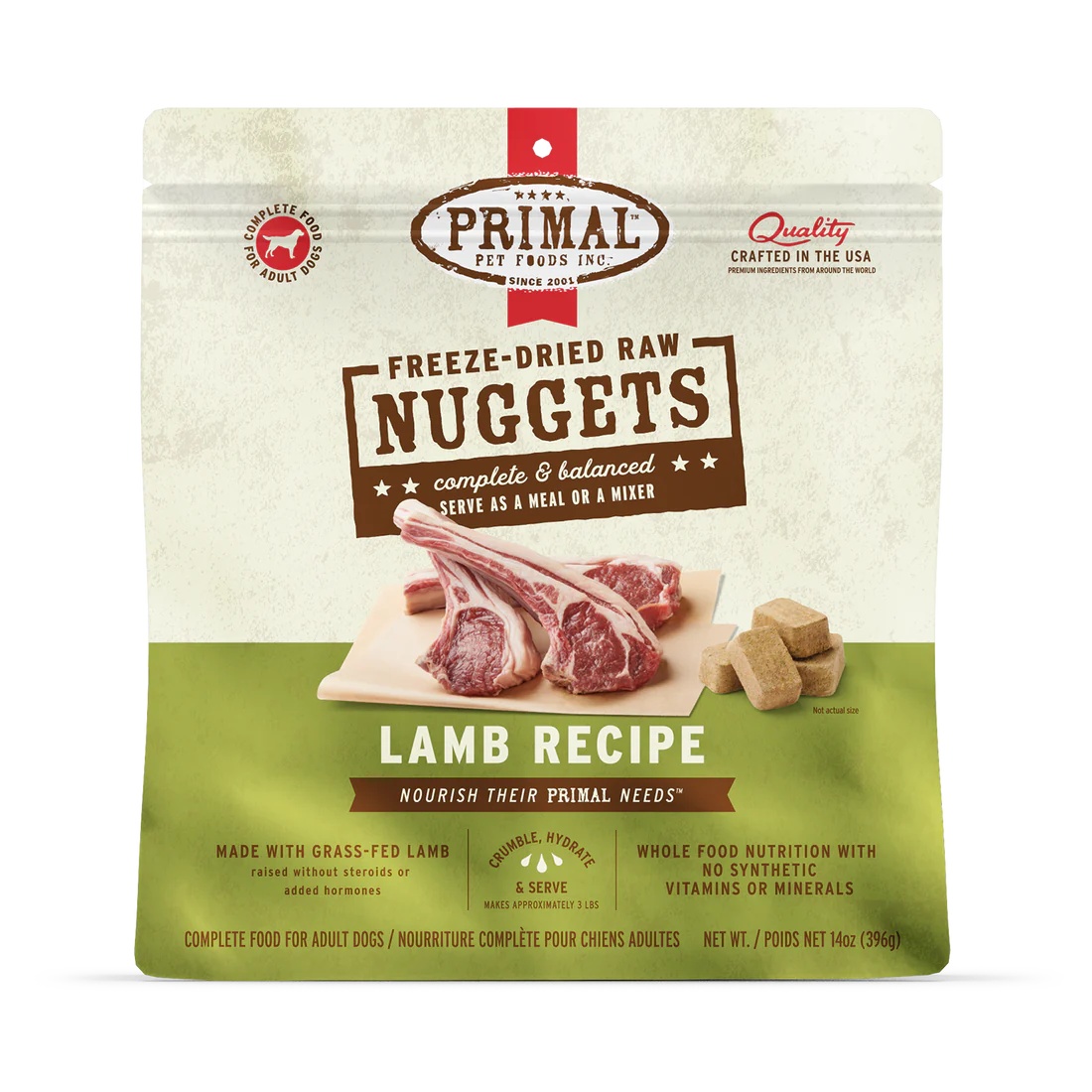 Primal - Nuggets - Freeze Dried Nuggets - Lamb Formula (Dog Food)