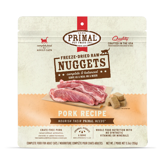 Primal - Nuggets - Freeze Dried Nuggets - Pork Formula (Cat Food)